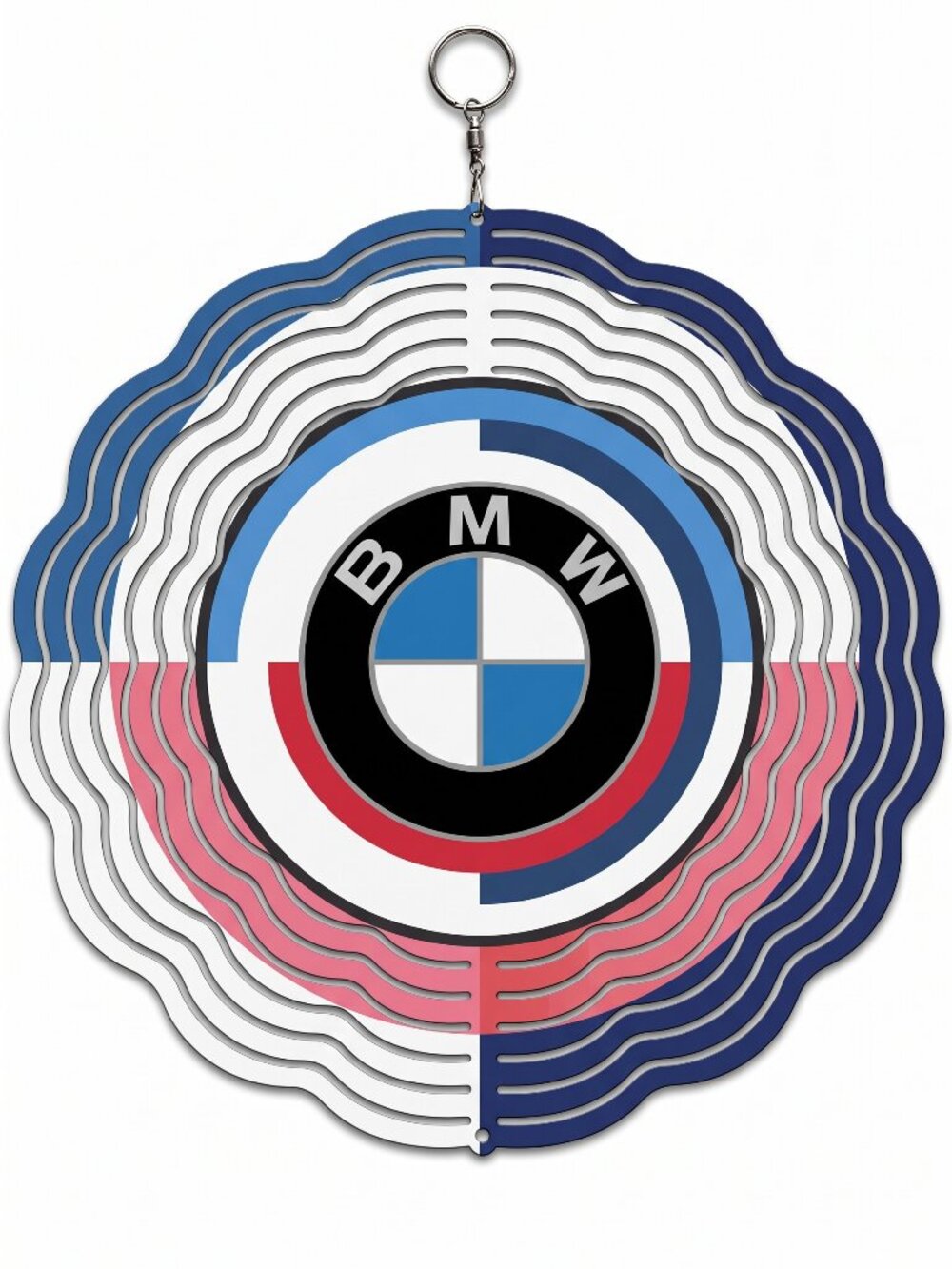 10" BMW Motorsport Heritage Kinetic Wind Spinner - Metal Hanging Yard Decor